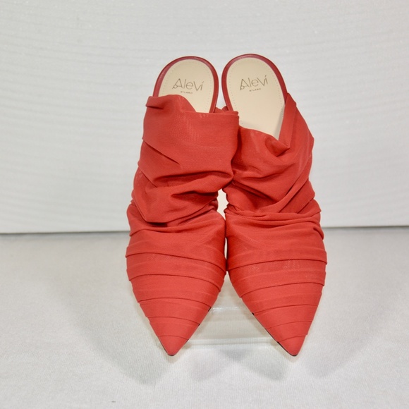 Alevi Milano Net Red Fabric Mules 110 Size EU 41 - Picture 9 of 12